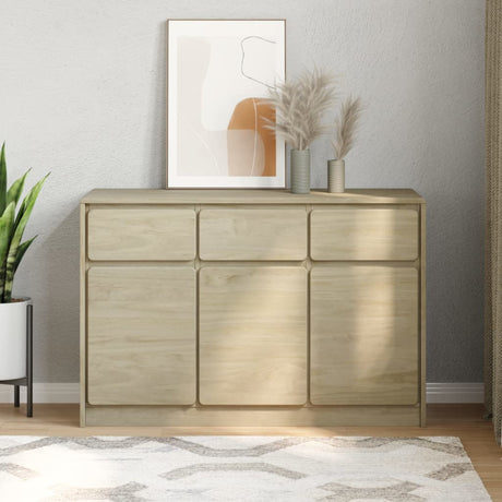 Sideboard Sauda Oak 114X43X75.5 Cm Solid Wood Pine