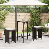 Garden Bar Stools With Cushions 4 Pcs Poly Rattan