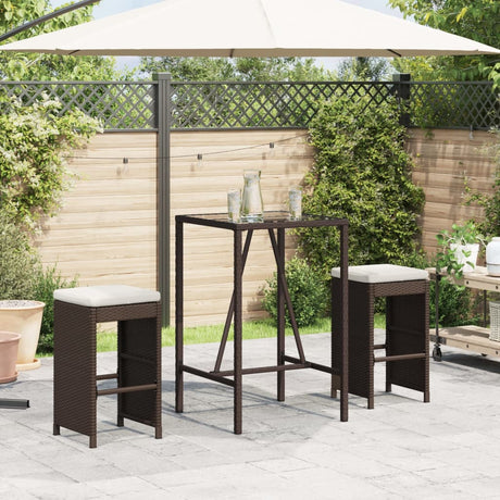 Garden Bar Stools With Cushions 4 Pcs Poly Rattan