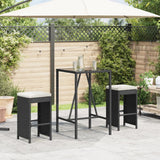 Garden Bar Stools With Cushions 4 Pcs Poly Rattan