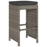 Garden Bar Stools With Cushions 4 Pcs Poly Rattan