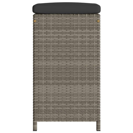 Garden Bar Stools With Cushions 4 Pcs Poly Rattan