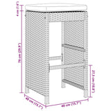 Garden Bar Stools With Cushions 4 Pcs Poly Rattan