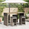 Garden Bar Stools With Cushions 4 Pcs Poly Rattan