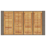 Garden Bar Table With Acacia Wood Top Poly Rattan