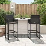 Garden Bar Stools 2 Pcs Poly Rattan
