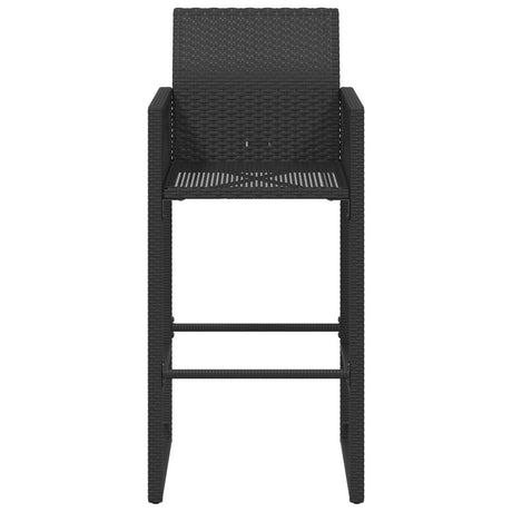 Garden Bar Stools 2 Pcs Poly Rattan
