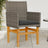Garden Chairs 2 Pcs Poly Rattan&Solid Wood