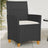Garden Chairs With Cushions 2 Pcs Poly Rattan&Solid Wood