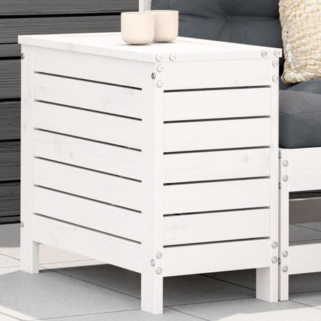 Garden Armrest Sofa With Side Table Solid Wood Pine