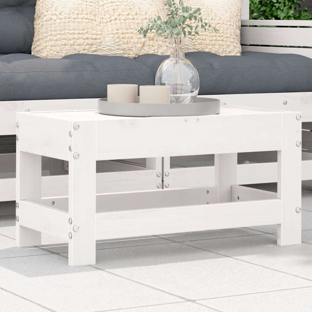 Garden Armrest Sofa With Side Table Solid Wood Pine