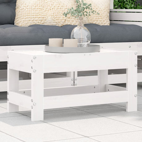 Garden Armrest Sofa With Side Table Solid Wood Pine