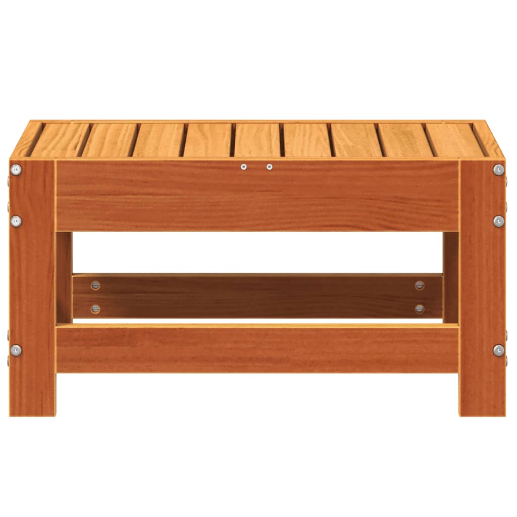 Garden Footstool Wax Brown 62x30x32 cm Solid Wood Pine