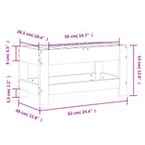 Garden Footstool 62x30x32 cm Solid Wood Douglas