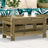 Garden Armrest Sofa With Side Table Solid Wood Pine
