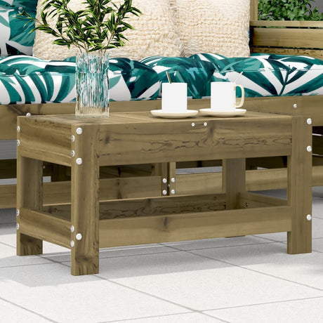 Garden Armrest Sofa With Side Table Solid Wood Pine