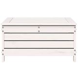 Garden Footstool White 62x63.5x32 cm Solid Wood Pine