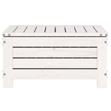 Garden Footstool White 62x63.5x32 cm Solid Wood Pine