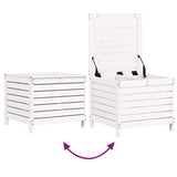Garden Footstool White 62x63.5x53.5 cm Solid Wood Pine