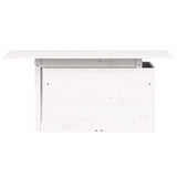 Garden Table White 100x50x75 cm Solid Wood Pine