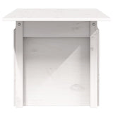 Garden Table White 100x50x75 cm Solid Wood Pine