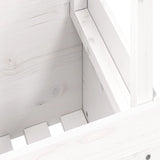 Garden Table White 100x50x75 cm Solid Wood Pine