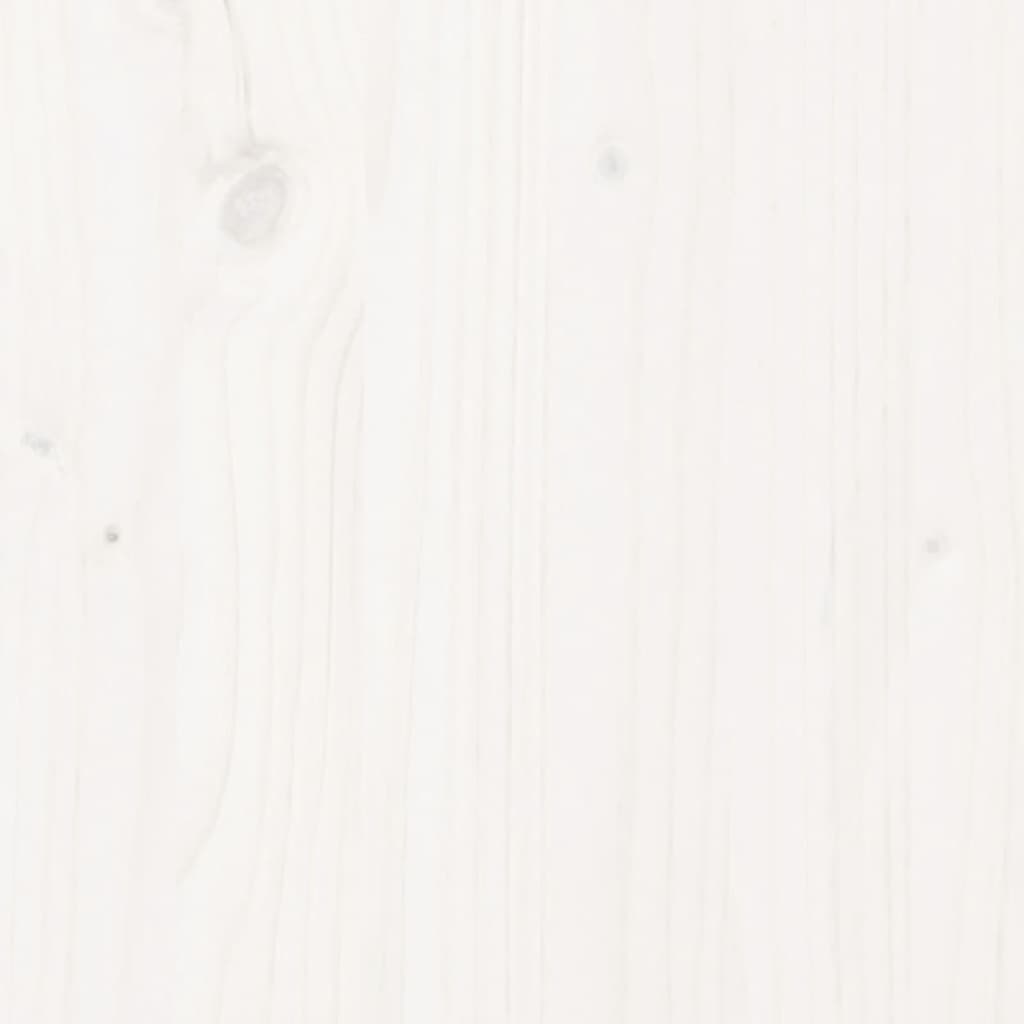 Garden Table White 100x50x75 cm Solid Wood Pine
