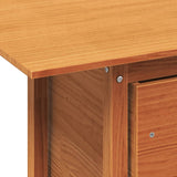 Garden Table Wax Brown 100x50x75 cm Solid Wood Pine