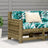 Garden Armrest Sofa With Cushion Wax Brown Solid Wood Pine