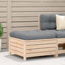 Garden Armrest Sofa With Cushion Wax Brown Solid Wood Pine