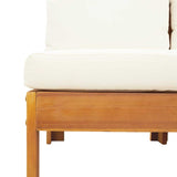 Garden With 1 Armrest 2-Seater Solid Wood Acacia