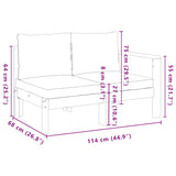 Garden With 1 Armrest 2-Seater Solid Wood Acacia