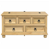 Storage Box Corona 90X78X45 Cm Solid Wood Pine