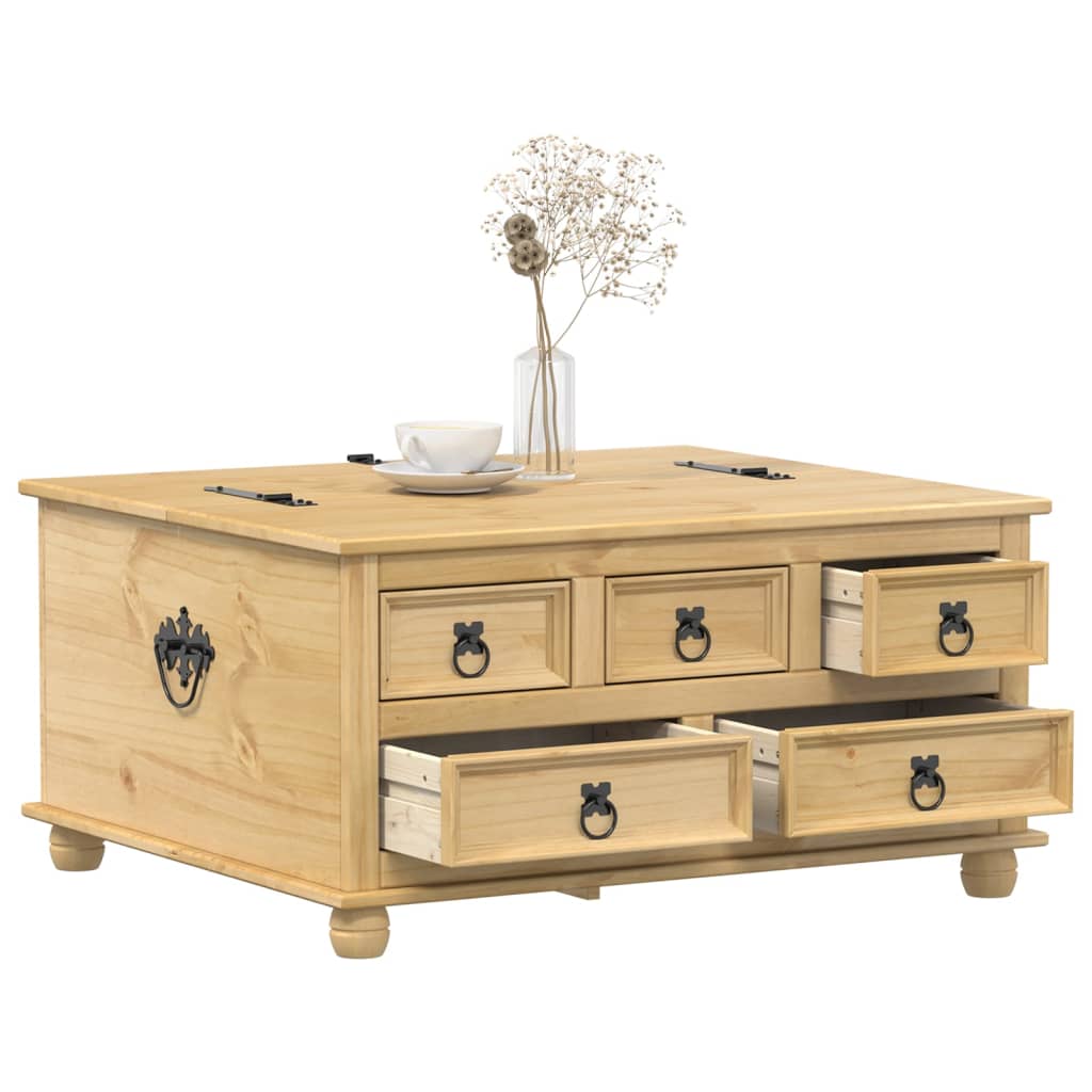 Storage Box Corona 90X78X45 Cm Solid Wood Pine