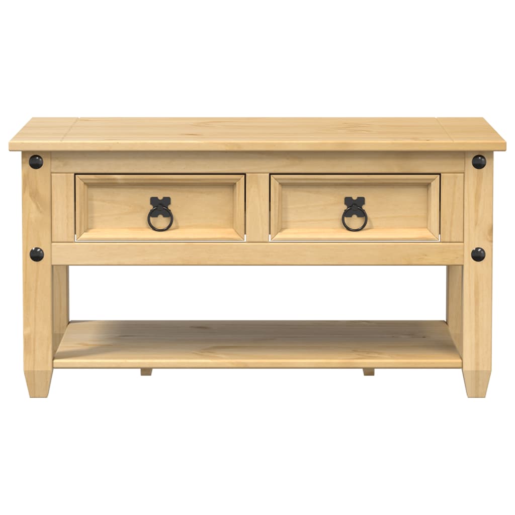 Coffee Table With Drawers Corona 85X50X45 Cm Solid Wood Pine