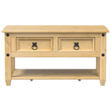 Coffee Table With Drawers Corona 85X50X45 Cm Solid Wood Pine