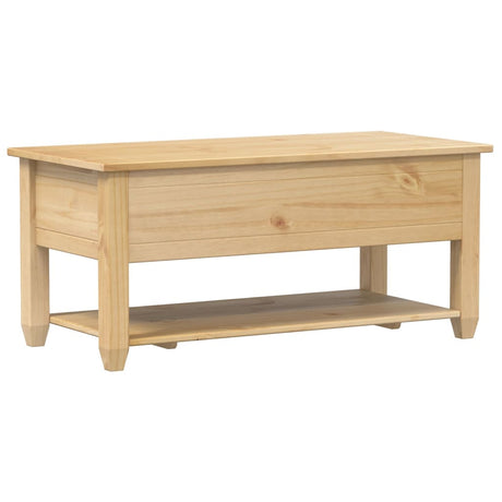 Coffee Table With Drawers Corona 100X48X45 Cm Solid Wood Pine