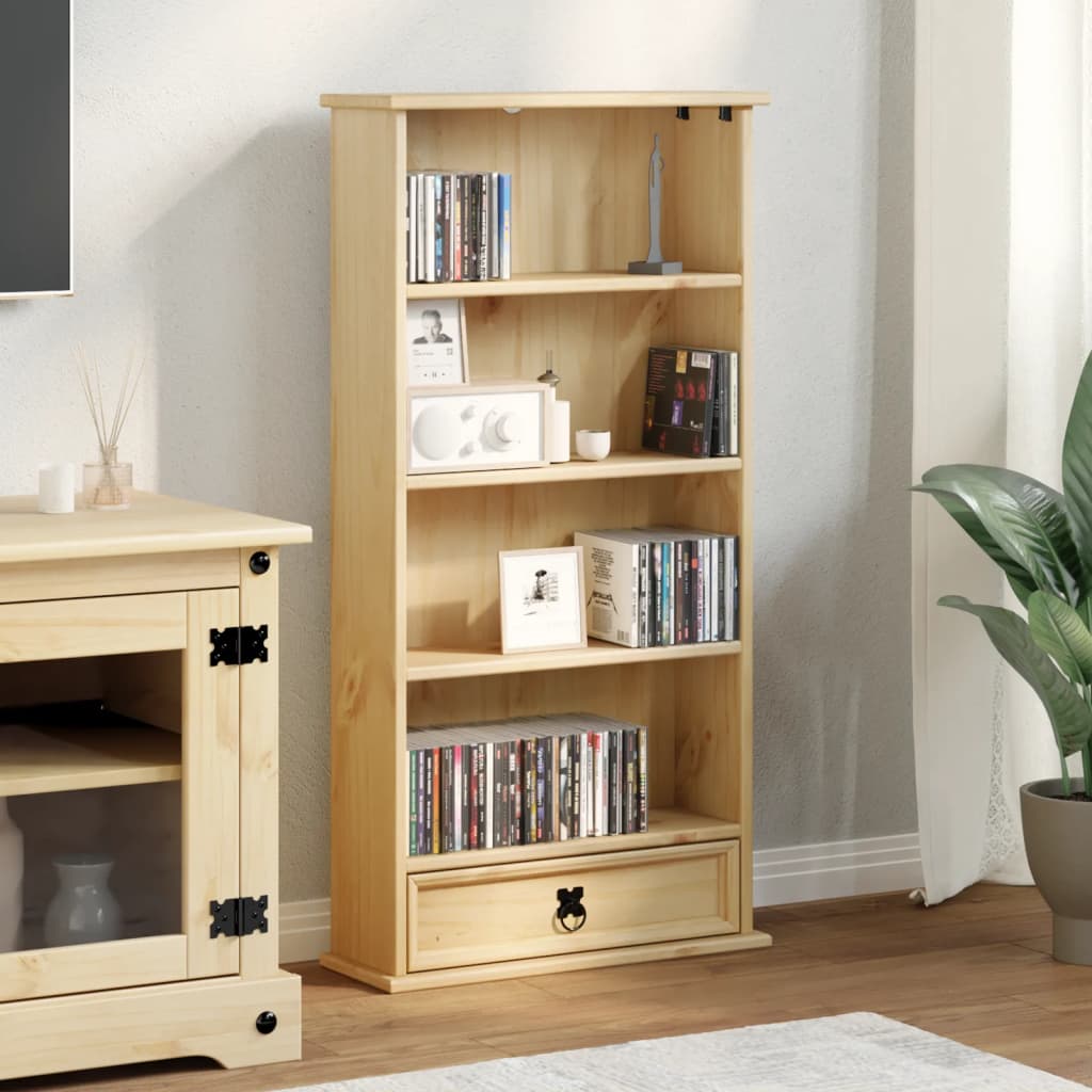 Cd Cabinet Corona 52X17.5X103 Cm Solid Wood Pine
