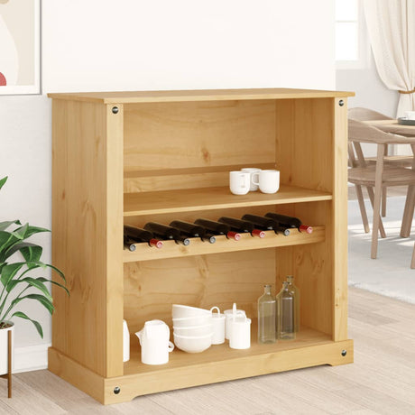 Wine Cabinet Corona 107.5X51X105.5 Cm Solid Wood Pine