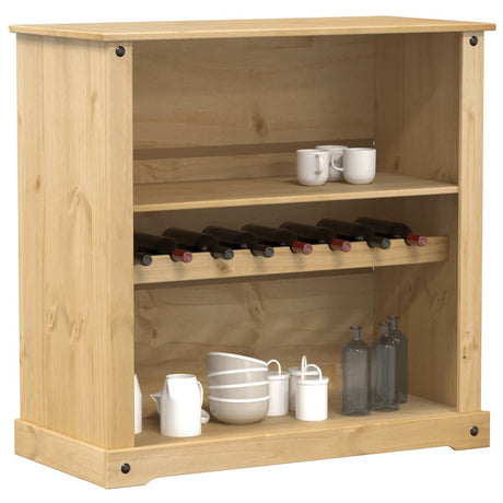 Wine Cabinet Corona 107.5X51X105.5 Cm Solid Wood Pine