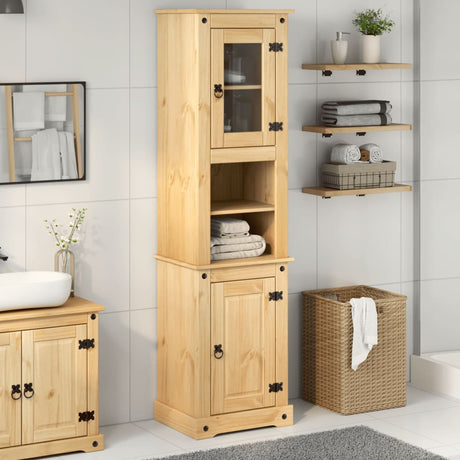 Bathroom Cabinet Corona 50X40X185 Cm Solid Wood Pine