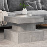 Coffee Table With Led Lights 90X50X40 Cm