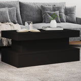 Coffee Table With Led Lights 90X50X40 Cm