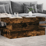 Coffee Table With Led Lights 90X50X40 Cm