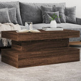 Coffee Table With Led Lights 90X50X40 Cm