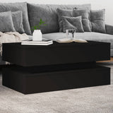 Coffee Table With Led Lights 90X50X40 Cm