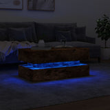 Coffee Table With Led Lights 90X50X40 Cm