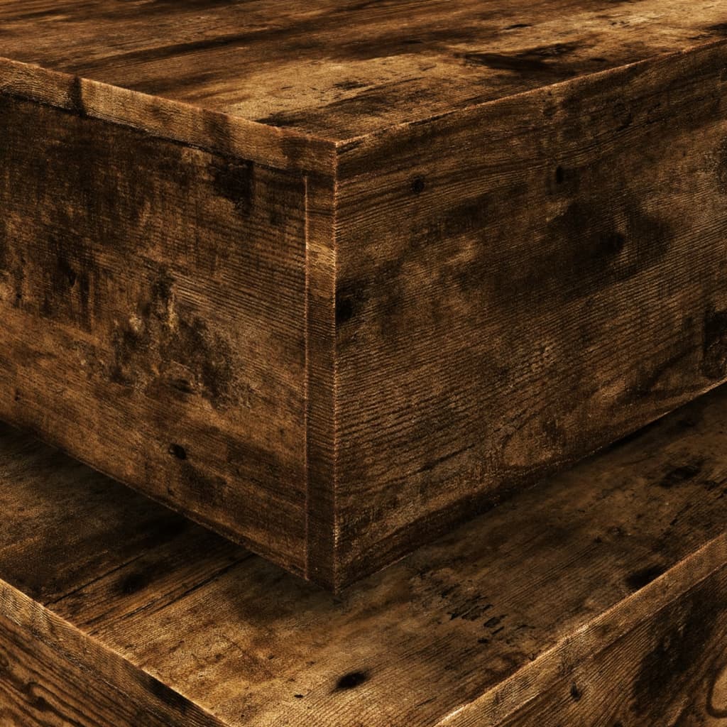 Coffee Table With Led Lights 90X50X40 Cm