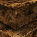 Coffee Table With Led Lights 90X50X40 Cm