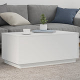 Coffee Table With Led Lights 90X50X40 Cm